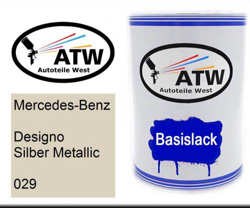 Mercedes-Benz, Designo Silber Metallic, 029: 500ml Lackdose, von ATW Autoteile West.